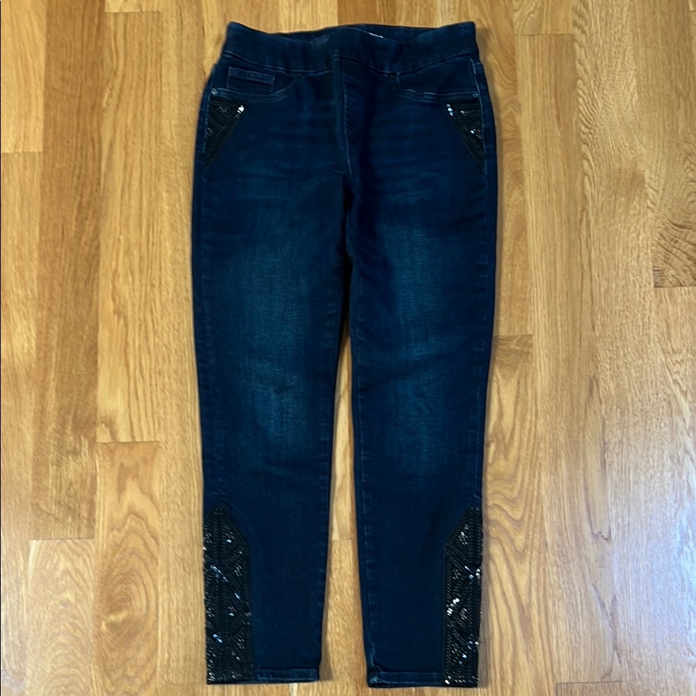 Chico's Sequin Ankle Jeans - Picture 2 of 10